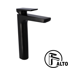 Monomando Alto para Lavabo Quadro 2 Acabado Negro Mate Urrea