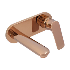 Monomando a muro para lavabo Cassia Rose Gold