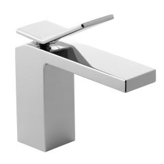 Monomando Quadro corto para lavabo acero inoxidable