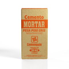 Adhesivo Cemento Mortar Pega Piso Gris 20 kg Cemenquin