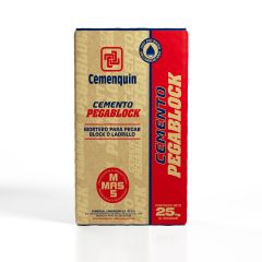 Cemento Pegablock para Block y Ladrillo 25 kg Cemenquin