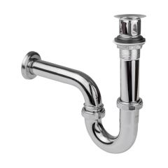 Céspol Tipo P de Latón con Contra para Lavabo Cromo Dica