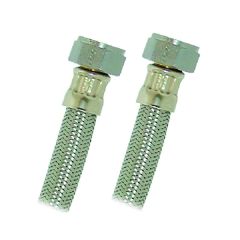 Manguera flexible para boiler acero inoxidable 1/2" x 1/2" flujo normal — 80 cm