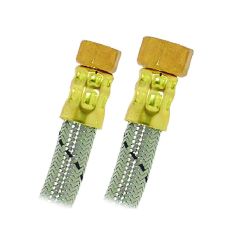 Manguera flexible para boiler acero inoxidable 1/2" x 3/4" flujo mayor — 40 cm