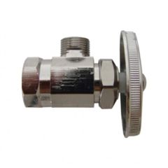 Llave de Control para Agua Cromo Angular — 1/2" NPT × 3/8" COMP