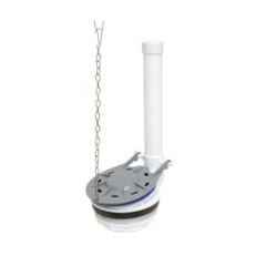Válvula de Descarga para Tanque de Sanitario Blanco 76 mm (3") — Para Sanitario de Dos Piezas