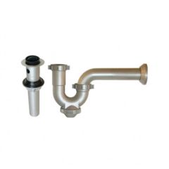 Trampa para lavabo o fregadero gris con registro