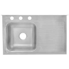 Tarja de Sobreponer MCM-402 1 Tina 1 Escurridor Derecho Acero Inoxidable EB Técnica