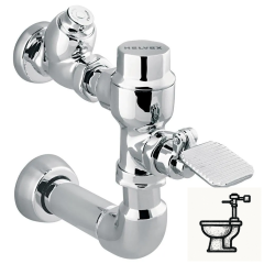Fluxómetro de pedal expuesto para wc cromo spud de 38 mm
