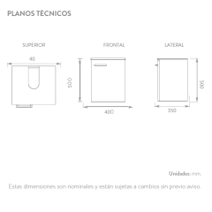 Gabinete Eco Fresno Europeo 40 Blanco Corona
