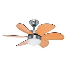 Ventilador de techo Sprint con luz niquel cepillado 30"