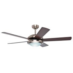 Ventilador de techo Solaris con luz niquel cepillado 52"