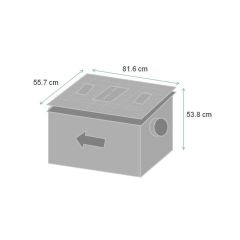 Interceptor de grasa 90 L/min y 36 KG