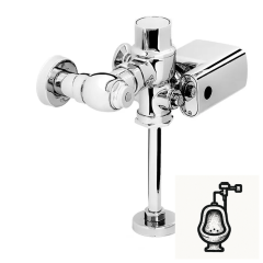 Fluxómetro de Sensor Electrónico de Baterías para Mingitorio 1L Acabado Cromo Helvex