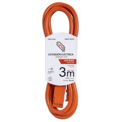 Extensión anaranjada de uso rudo iusa 2 x 16 awg 3 m