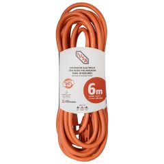 Extensión anaranjada de uso rudo IUSA 2 x 16 AWG 6 m