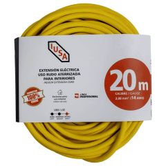 Extensión amarilla de uso rudo iusa 3 x 14 awg 20 m