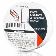 Cinta aislante de pvc 18 m color blanco