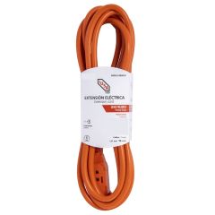 Extensión de uso rudo, naranja, clavija recta, 10m, iusa