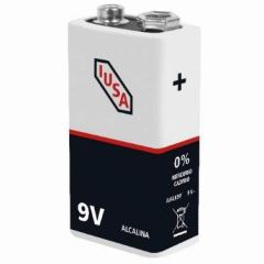 Pilas alcalinas tipo 9v IUSA 1 pieza