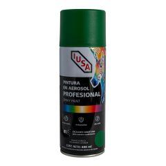 Pintura en aerosol profesional mate, verde, IUSA