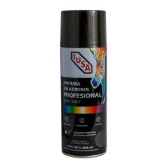 Pintura en aerosol profesional metálica, negro, IUSA