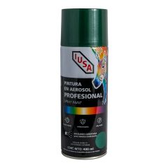 Pintura en aerosol profesional metálica, verde, IUSA