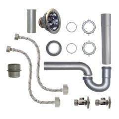Kit de Instalación para Fregadero de Una Tarja con Contracanasta y Trampa 1 1/2" Coflex