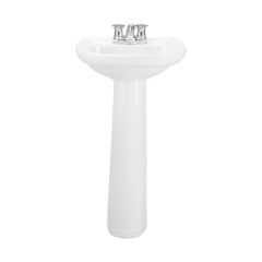 Lavabo con Pedestal Civic para Llave de 4" Blanco Corona
