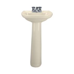 Lavabo con Pedestal Civic para Llave de 4" Hueso Corona