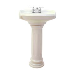 Lavabo con Pedestal Regency para Llave de 4" Hueso Corona