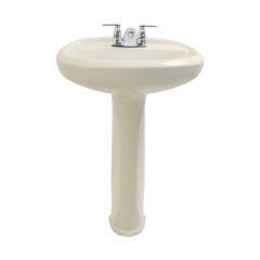 Lavabo con Pedestal Senna para Llave de 4" Hueso Corona