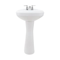 Lavabo con Pedestal Vienna 4" Blanco Corona
