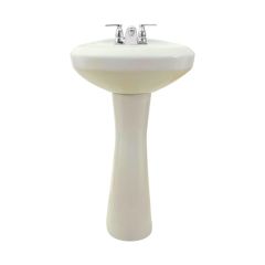 Lavabo con Pedestal Vienna 4" Hueso Corona
