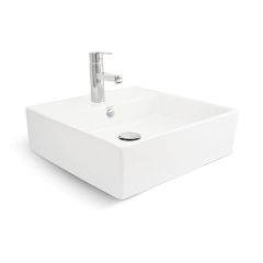 Lavabo de Sobreponer tipo Bowl Razionale Cuadrado Blanco Corona