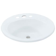 Lavabo Marsella de Sobreponer Taladros Ocultos Blanco Corona