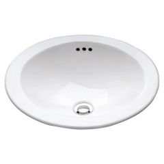 Lavabo Redondo Chico de Sobrecubierta sin Perforaciones Blanco American Standard