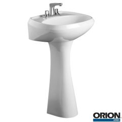 Lavabo con Pedestal Austria 4" Color Blanco Orion Urrea