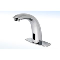 Llave Electrónica de Sensor para Lavabo con Corriente y Baterías Cromo Rugo