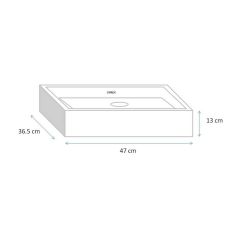 Lavabo Quadro de Sobreponer Blanco