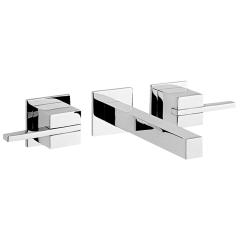 Mezcladora para Lavabo 8" a Pared Kubica con Manerales y Contra Push Cromo Helvex