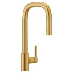 Mezcladora Monomando para Cocina Tenon con Regadera Extraíble Oro Cepillado Moen