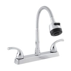 Mezcladora para Fregadero 8" con Nariz Flexible de ABS Cromo Dica
