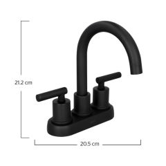 Mezcladora Lavabo 4" M/Palan 14Cl Negro Mate Urrea