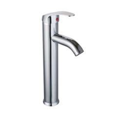 Monomando Alto para Lavabo Baja Presión Acero Inoxidable Cromo Dica