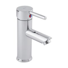 Monomando Corto para Lavabo Media y Alta Presión Acero Inoxidable Cromo Dica