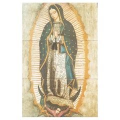 Mural Cerámico Virgen de Guadalupe 60 x 90 cm 3 Piezas Tiles 2000