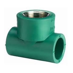 Tee con rosca central hembra de 25 mm x 1/2"