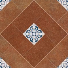 Piso Palco Fd 55X55 Rojo 1.49M2 1A PORCELANITE