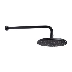Regadera 8" Redonda Brazo Y Chapeton Chorro Fijo Anticalcareo Ebano